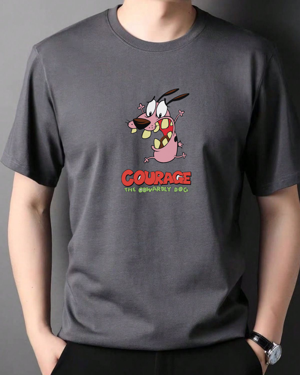 Camiseta coraje el perro cobarde