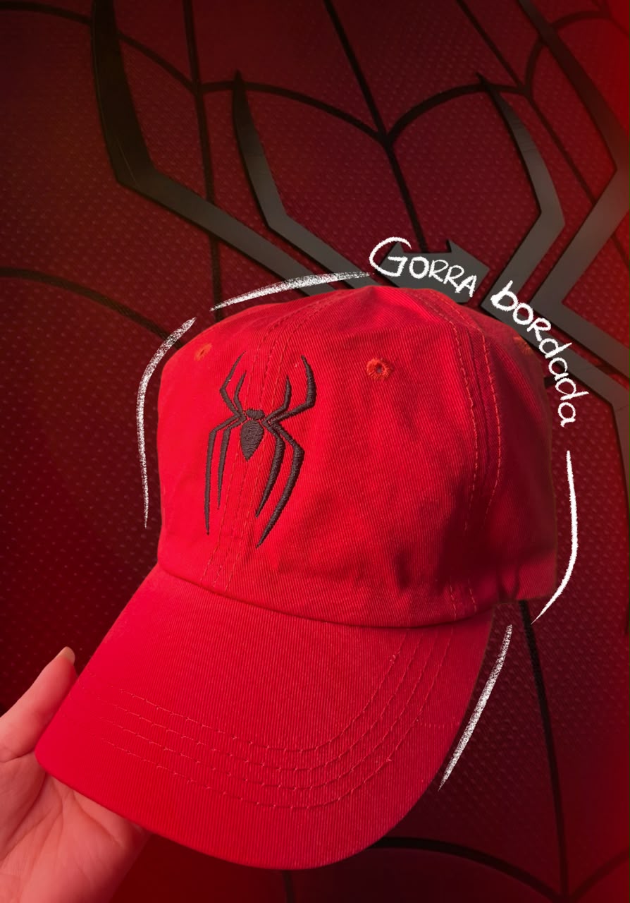 Gorra spiderman bordada Araña
