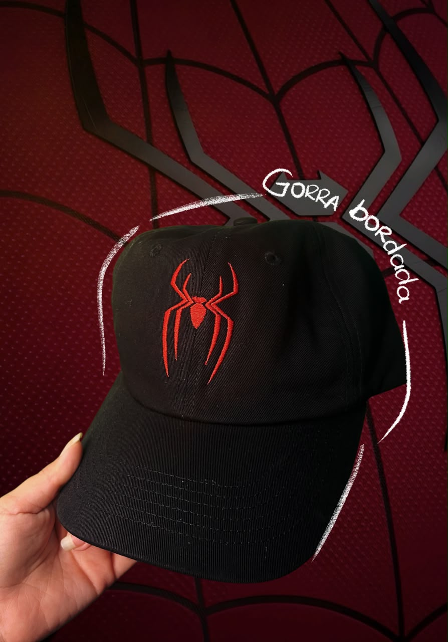 Gorra spiderman bordada Araña