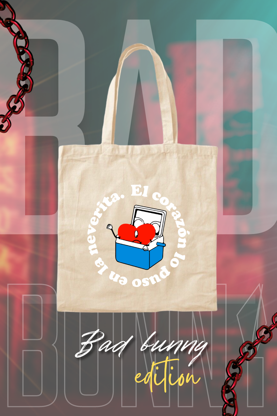 bad bunny tote bag maghu