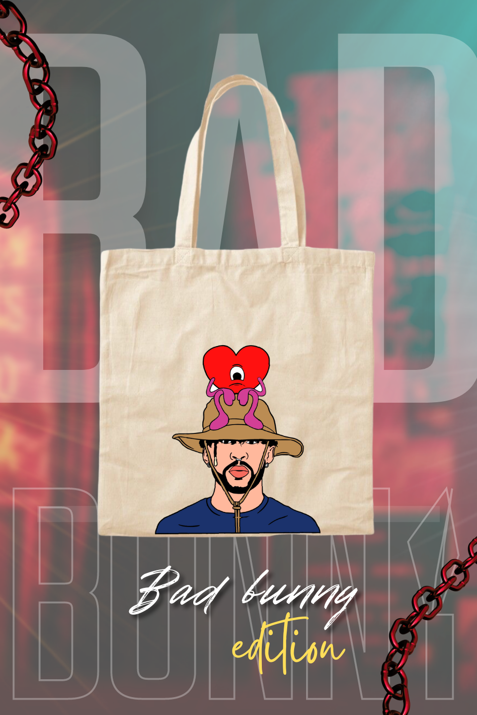 bad bunny tote bag maghu