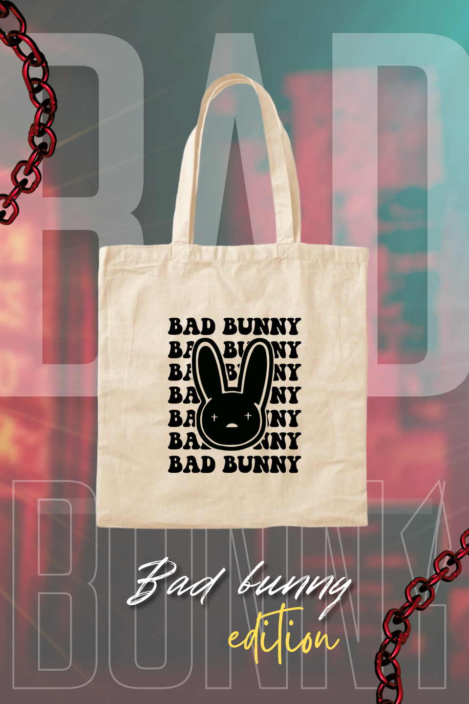 bad bunny tote bag maghu