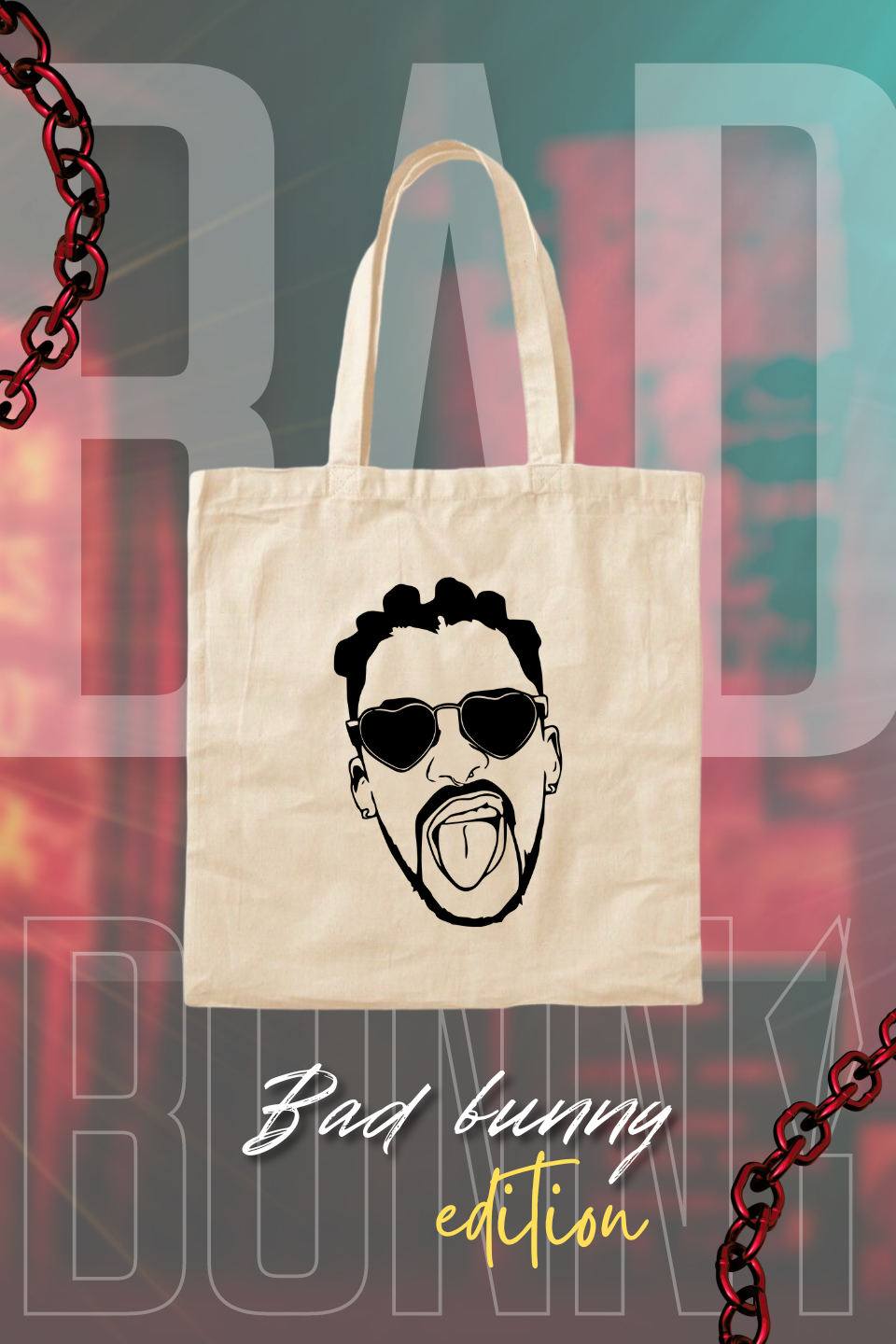 bad bunny tote bag maghu