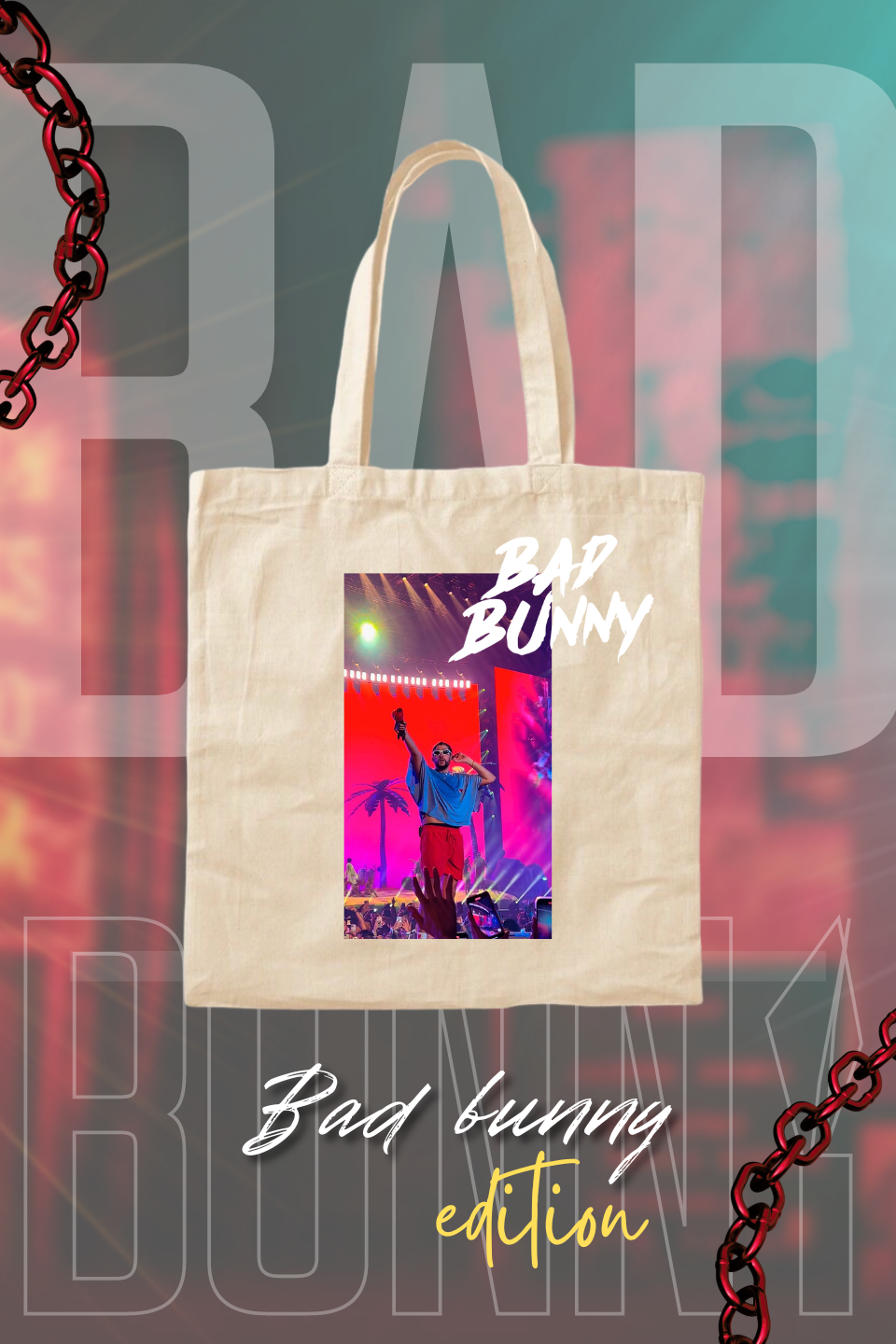 bad bunny tote bag maghu