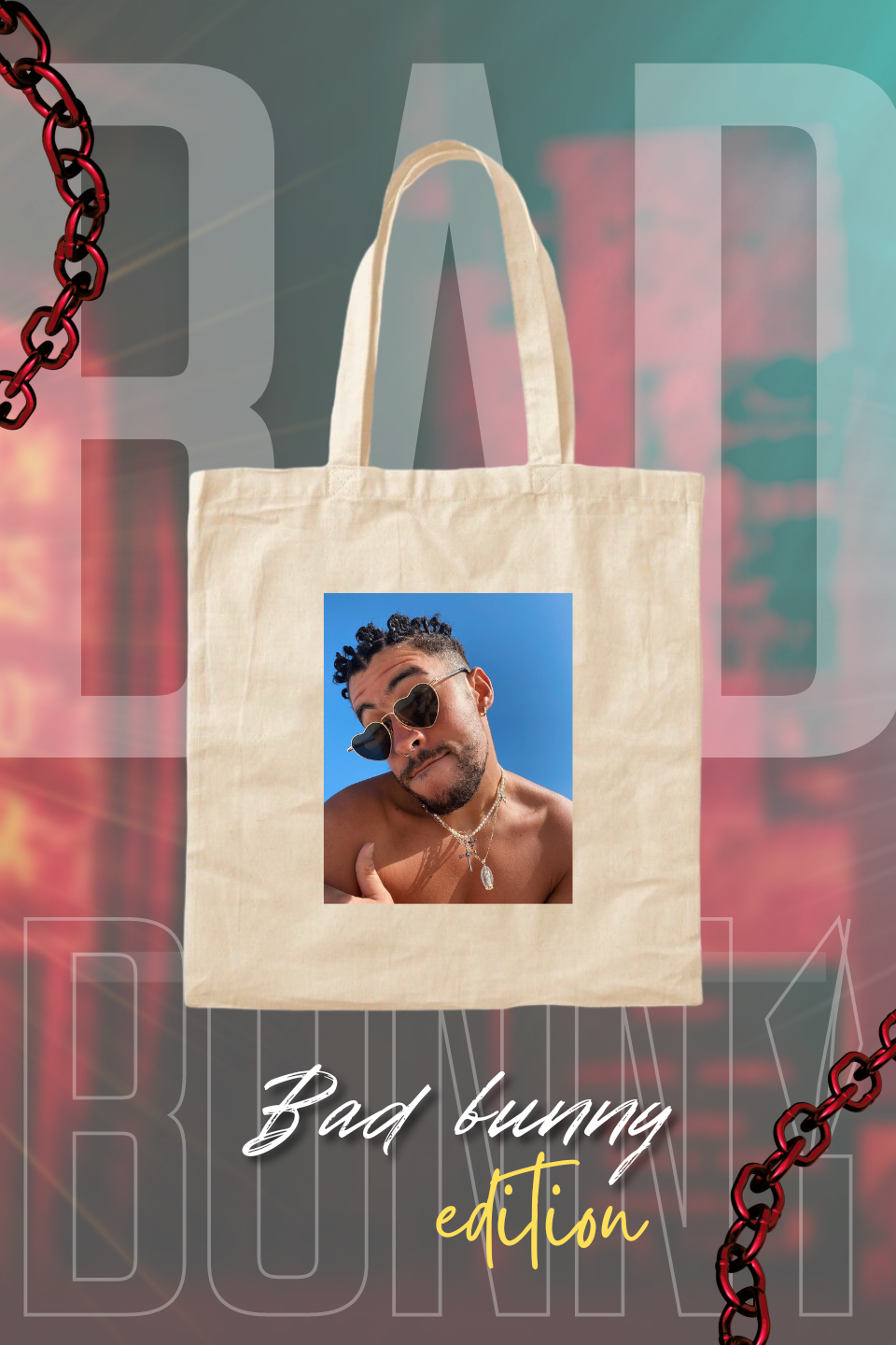 bad bunny tote bag maghu