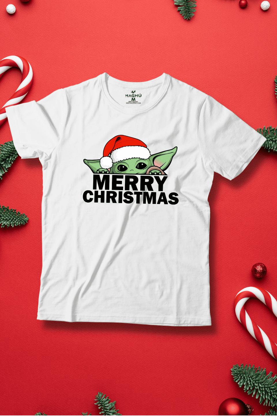 baby yoda navidad maghu camiseta