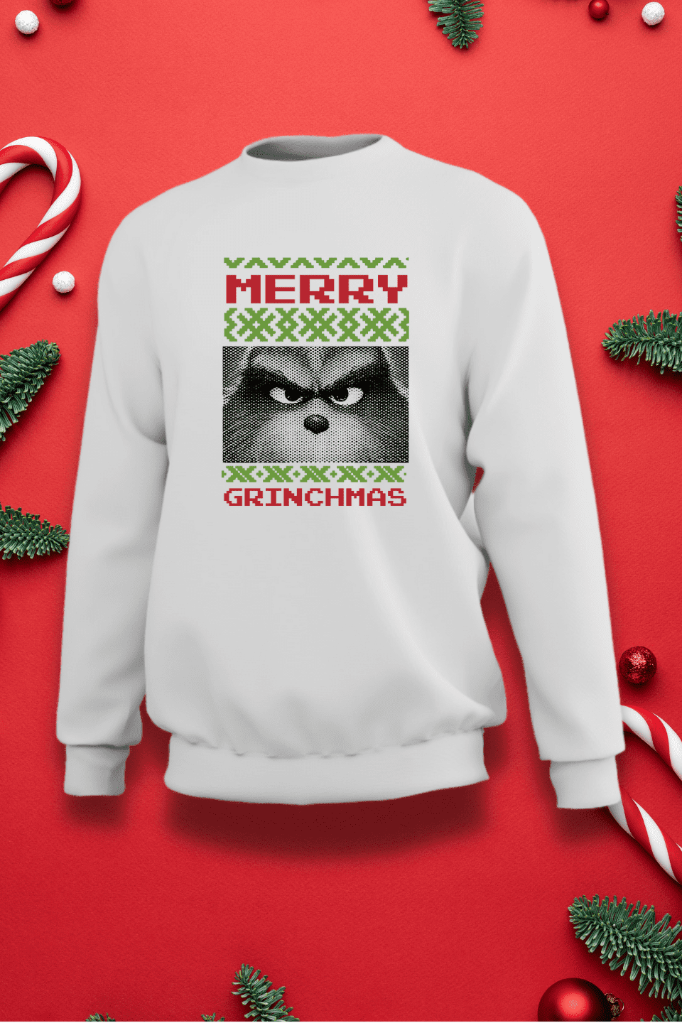 Buzo Merry Grinchmas Pixel