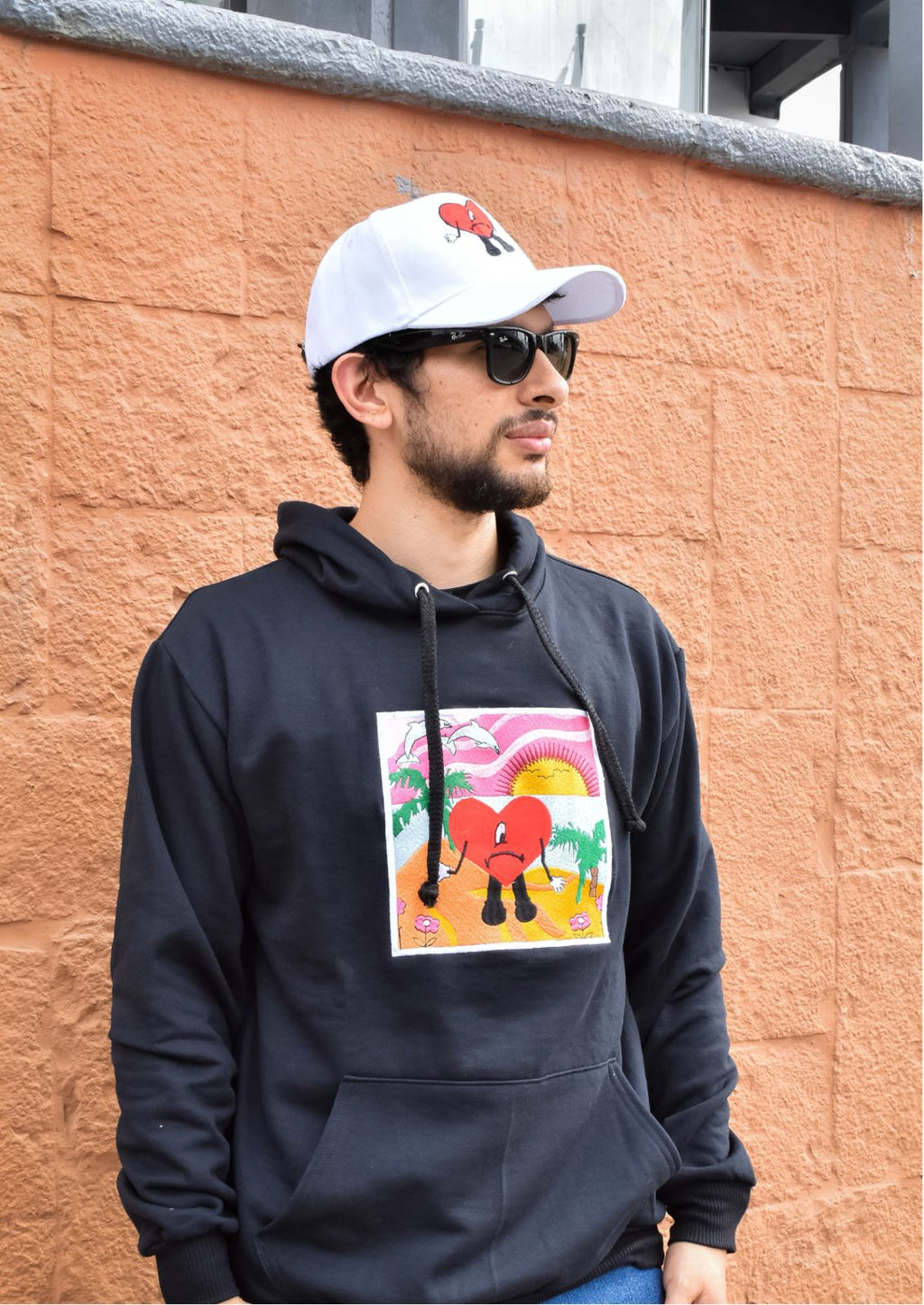 Gorra bad bunny corazón - Blanca